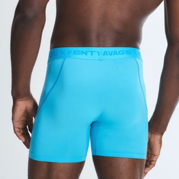 NWT Savage X Fenty SHADOW FIT BOXER BRIEFS Blue Tease XS - Picture 3 of 6